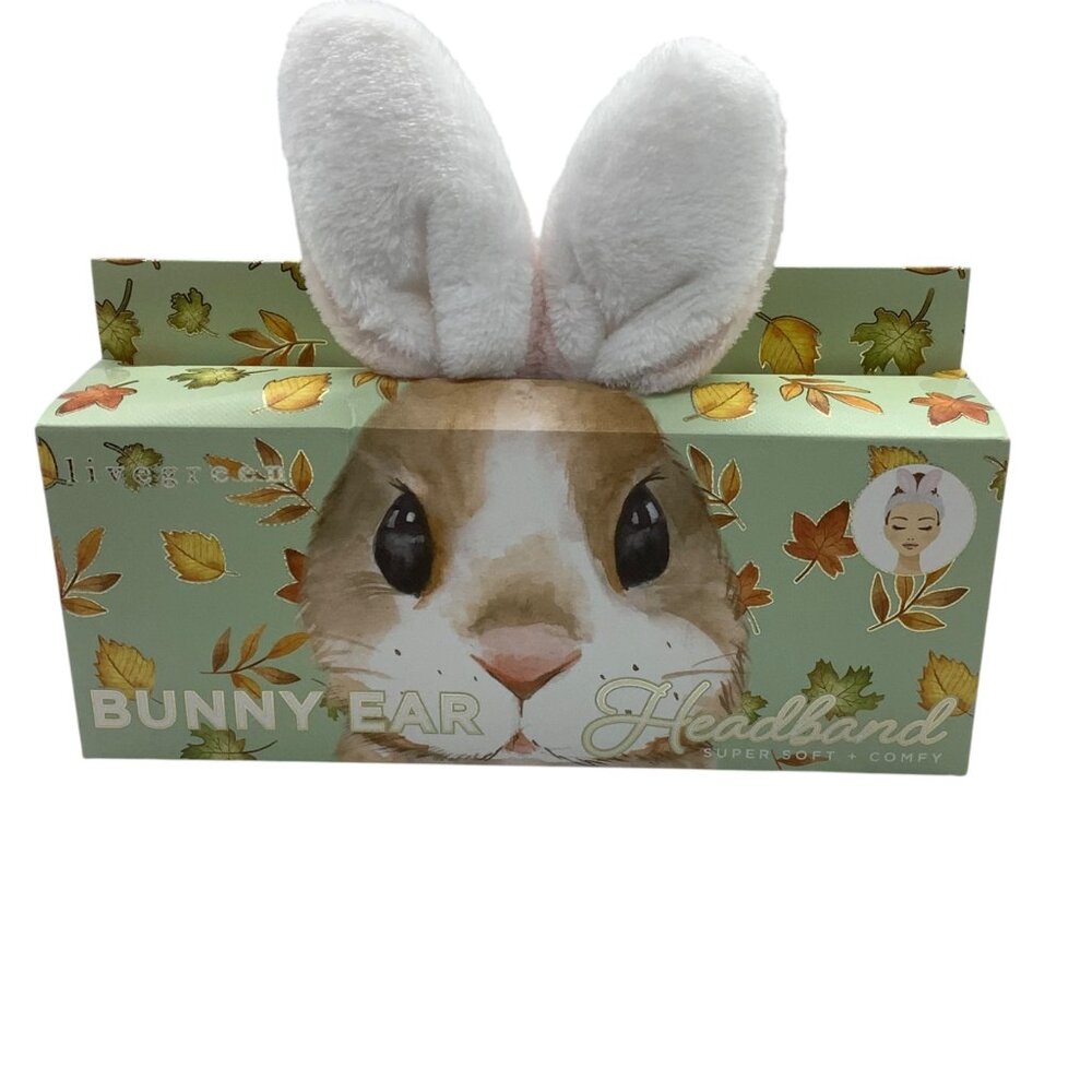 Bunny Rabbit Ear Spa‎ Headband Livegreen Super Soft & Comfy NEW One Size